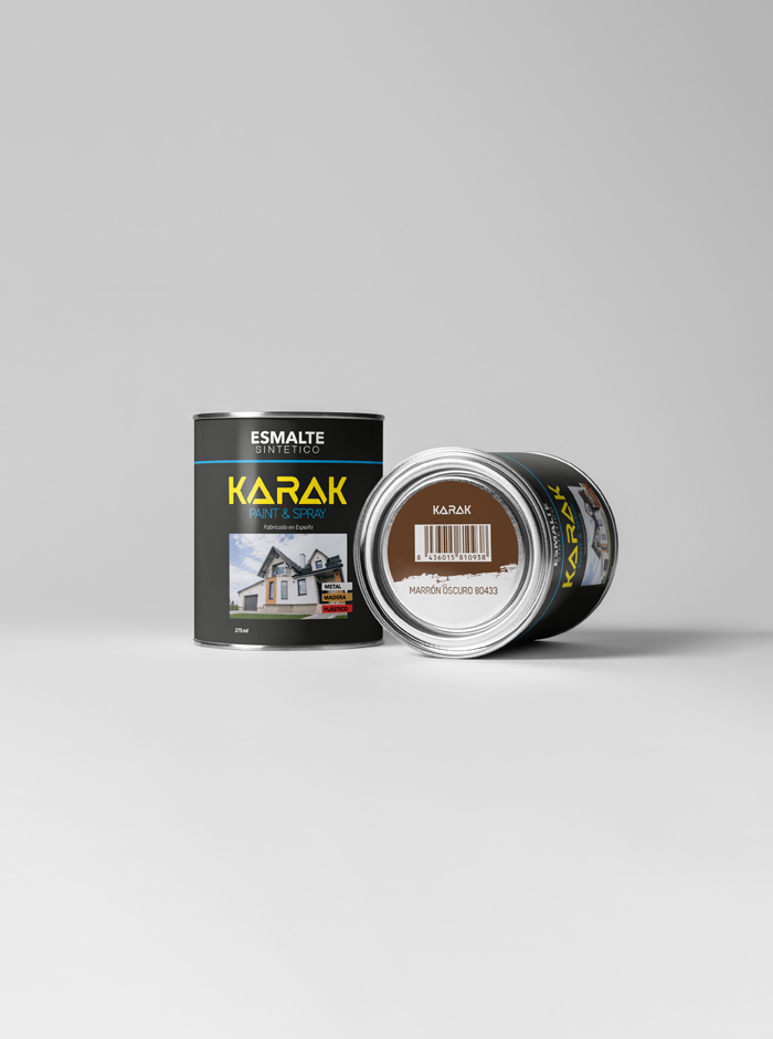 Lata 375ml Esmalte Sintético Marrón Oscuro